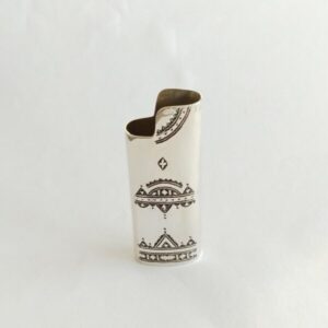 vintage sterling silver lighter case mini bic handmade tuareg style cover super rare unique