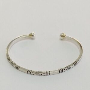 tuareg bracelet silver bangle moroccan tribal cuff, adjustable african ethnic engraved boho handmade berber